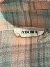 Adora 100% Cotton Plaid Orange Long Sleeve Button-Down Shirt Size L - photo 7