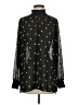 CAbi 100% Polyester Stars Black Long Sleeve Blouse Size S - photo 1
