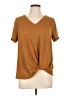 Bobeau Brown Short Sleeve Top Size L - photo 1