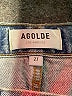 AGOLDE 100% Cotton Hearts Blue Jeans Size 27 waist - photo 7