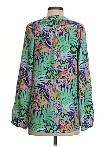 Lilly Pulitzer Long Sleeve Silk Top (view 2)