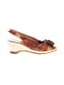 Bally Plaid Brown Orange Wedges Size 5 1/2 - photo 1