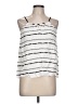 Collective Concepts 100% Rayon Silver White Sleeveless Blouse Size L - photo 1