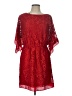 AB Studio 100% Polyester Red Cocktail Dress Size L - photo 1