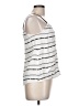 Collective Concepts 100% Rayon Silver White Sleeveless Blouse Size L - photo 4