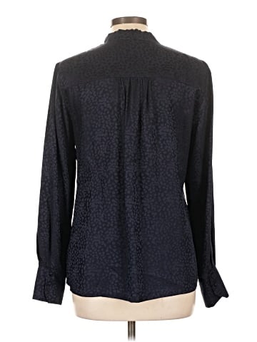 Ecru Long Sleeve Silk Top (view 2)