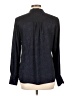 Ecru 100% Silk Black Long Sleeve Silk Top Size L - photo 2