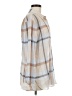 Theory 100% Cotton Plaid Tan Long Sleeve Button-Down Shirt Size M - photo 4