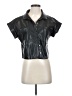 Mi ami Metallic Black Short Sleeve Blouse Size XS - photo 1