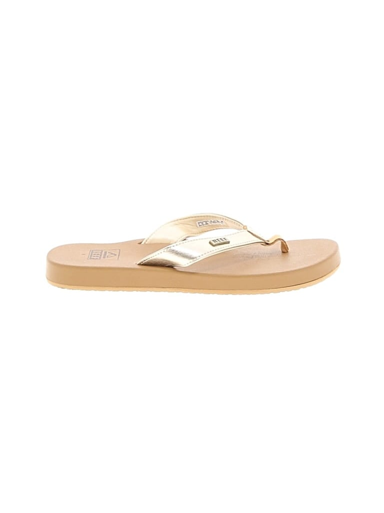Pre-owned Reef Flip Flops In Gold
