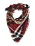 Unbranded Plaid Burgundy Red Scarf One size - photo 1