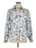 Boston Proper Print Blue Long Sleeve Blouse Size XL - photo 1