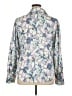 Boston Proper Print Blue Long Sleeve Blouse Size XL - photo 2