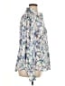 Boston Proper Print Blue Long Sleeve Blouse Size XL - photo 4