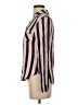 Chaser Stripes Purple Long Sleeve Blouse Size S - photo 5