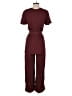 Rails Polka Dots Burgundy Jumpsuit Size S - photo 2