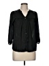 H&M 100% Polyester Black 3/4 Sleeve Blouse Size 6 - photo 1