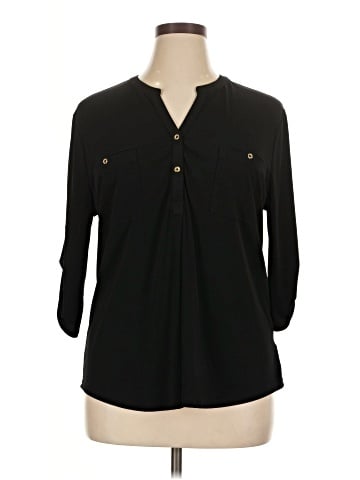 Ellen Tracy 3/4 Sleeve Button-Down Shirt (view 1)
