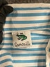 Cuisse de Grenouille Stripes Blue 3/4 Sleeve Button-Down Shirt Size M - photo 7