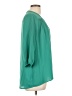 Whisper 100% Polyester Teal 3/4 Sleeve Blouse Size L - photo 4