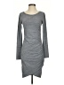 Leith Solid Gray Casual Dress Size S - photo 1