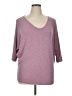 Laila Jayde Purple 3/4 Sleeve Top Size XL - photo 1