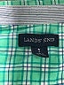 Lands' End 100% Baumwolle Checkered-gingham Green Long Sleeve Button-Down Shirt Size 4 - photo 3