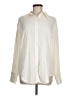 Open Edit Solid Ivory Long Sleeve Button-Down Shirt Size M - photo 1