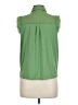 Parallel Skies Green Sleeveless Button-Down Shirt Size L - photo 2