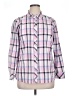 Talbots 100% Cotton Checkered-gingham Pink Long Sleeve Button-Down Shirt Size XL - photo 1