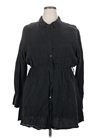 Zara 3/4 Sleeve Button-Down Shirt (view 1)