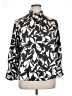 Dex 100% Polyester Print Silver 3/4 Sleeve Blouse Size 0X - photo 1
