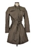 AKRIS 100% Polyester Green Brown Trenchcoat Size 8 - photo 1