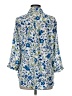 Unbranded 100% Polyester Floral Blue button down Size M (estimated) - photo 2
