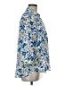 Unbranded 100% Polyester Floral Blue button down Size M (estimated) - photo 4
