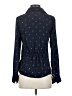 Papaya 100% Polyester Print Blue Long Sleeve Blouse Size S - photo 2