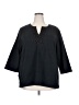 Perceptions Black 3/4 Sleeve Blouse Size 3X - photo 1