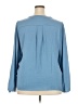 Nine Britton 100% Polyester Blue Long Sleeve Blouse Size 2X - photo 2