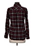 Forever 21 Plaid Burgundy Long Sleeve Button-Down Shirt Size M - photo 2