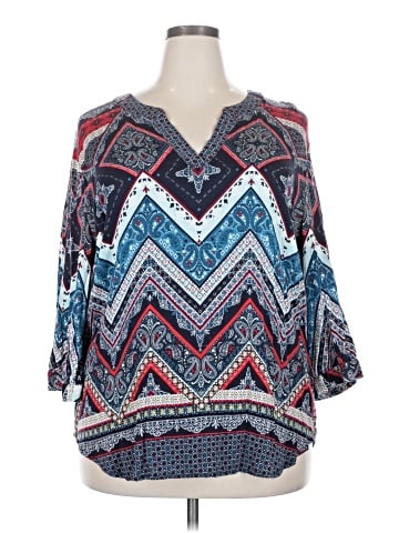 Tribal 3/4 Sleeve Blouse (view 1)