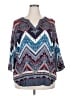 Tribal Blue 3/4 Sleeve Blouse Size XXL - photo 1