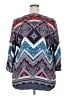Tribal Blue 3/4 Sleeve Blouse Size XXL - photo 2