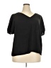LC Lauren Conrad 100% Polyester Black Short Sleeve Blouse Size XXL - photo 1