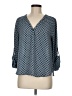 Collective Concepts Blue 3/4 Sleeve Blouse Size M - photo 1