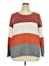 Market and Spruce Color Block Orange Pullover Sweater Size 2X - photo 1