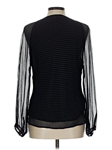 AK Anne Klein Long Sleeve Silk Top (view 2)