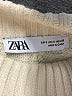 Zara Chevron-herringbone Ivory Turtleneck Sweater Size S - photo 7