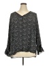T Tahari 100% Polyester Black 3/4 Sleeve Blouse Size 3X - photo 1