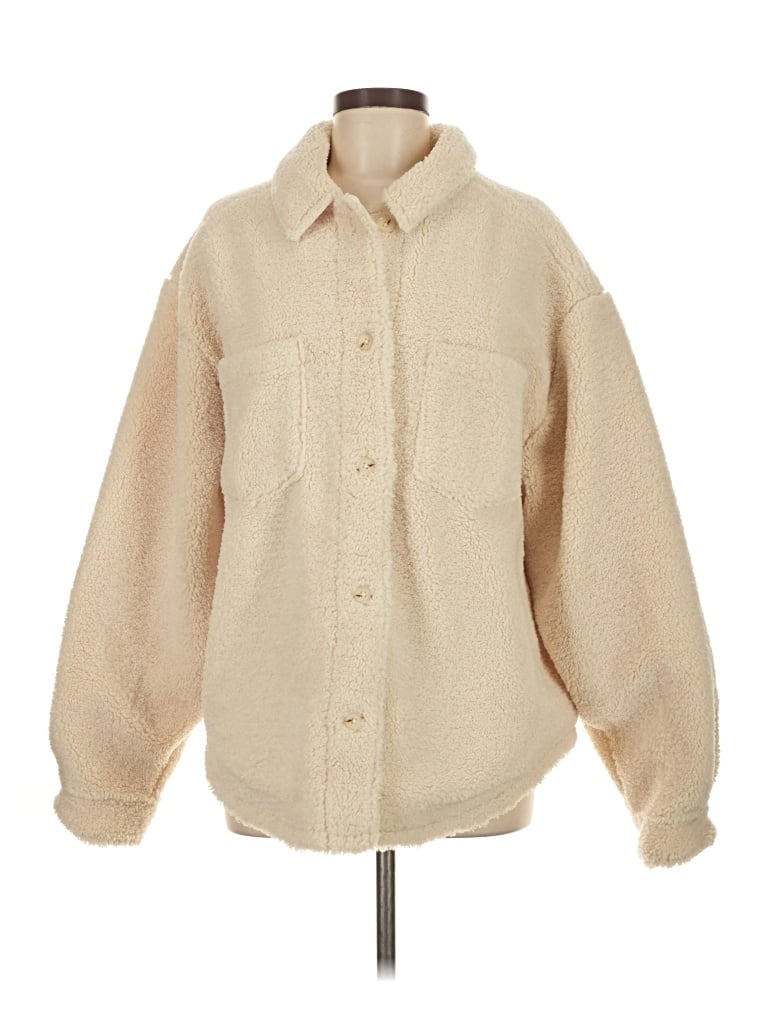 Pre-owned Sincerely Jules For Bandier Faux Fur Jacket In Ivory