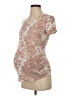 Isabel Maternity Tan Short Sleeve Top Size XS Maternity - photo 1